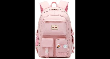 Schoolrugzak voor meisjes, laptoprugzak, schattige boekentas, collegerugzak, reisrugzak voor tieners, meisjes en studenten, roze
