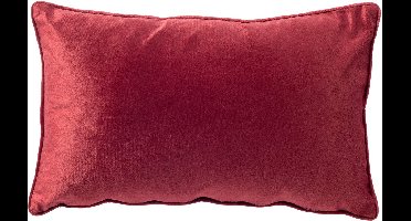 Dutch Decor FINN - Sierkussen 30x50 cm - velvet - lendekussen - Merlot - rood - Inclusief binnenkussen - Luxe kussens voor woonkamer & bank
