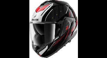SHARK Oxo Rydger Zwart Zilver Rood KSR Systeemhelm - Maat XXL - Helm