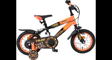 Volare Strike Kinderfiets - Jongens - 12 inch - Zwart Oranje - Twee Handremmen
