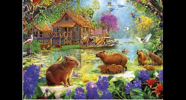 Educa legpuzzel Capybara Village XXL stukken 500 stuks volwassenen.