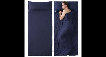 Lakenzak met opbergzak - 200x80cm - Lichtgewicht - Zomer - Slaapzakken voor volwassen - Katoen - Slaapzak - Luft