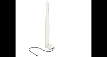 WLAN 802.11 B/G/N ANTENNE I-PEX Inc., MHF® I PLUG 3 DBI Omnidirectioneel 1.13 12 cm Flexibel Clip Wit Wit