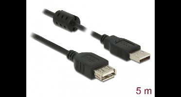 Delock Extension cable USB 2.0 Type-A male > USB 2.0 Type-A female 5.0 m black