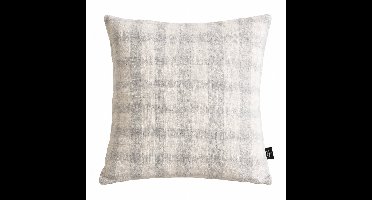 Unique Living - 2 stuks - kussenhoes - sierkussen- hoes - katoen - ecru - creme - beige - 45 x 45 cm - met rits