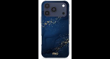 MIO Hoesje Geschikt voor Apple iPhone 17 Pro Max - Compatibel met MagSafe / Qi2 - Hard Shell Back Cover Case Midnight Sparkle
