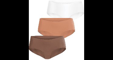 Björn Borg dames Invisible Hipster - heupslip (3-pack) - wit - roze - bruin