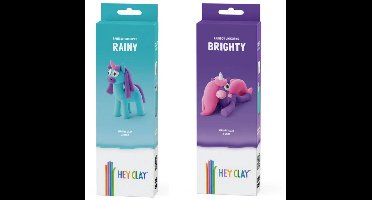 Hey Clay Set van 2 doosjes - Unicorns: Rainy & Brighty
