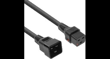 ACT Netsnoer C19 IEC Lock - C20 zwart 2 m, PC1285 AK5045