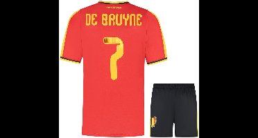 De Bruyne Belgie Voetbaltenue Thuis - WK 2026 - Voetbal Tenue Kinderen - Shirt en Broekje - Jongens en Meisjes - Volwassenen - Heren en Dames - Maat 128