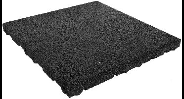 IVOL Rubber tegels 55 mm - 0.75 m² (3 tegels van 50 x 50 cm) - Zwart