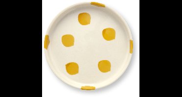 VT Wonen - Gebaksbord dots Geel - vaatwasserbestendig