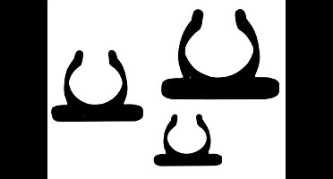 KUNSTSTOF CLIPS, DIAMETER 40MM, ZWART