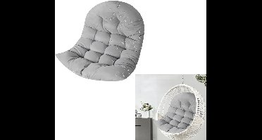 Stoelkussen voor hangmatstoel – Zitkussen voor hangmandstoel – 120x80 cm – Zachte rugkussens voor hangende eierstoel – Voor binnen, buiten en kantoor – Alleen het zitkussen