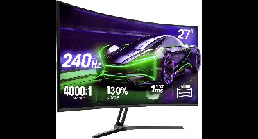RUX® Gaming Monitor 240hz - Gaming Monitor -Zwart - ‎‎20cm x 62cm x 46cm; 3.5kg