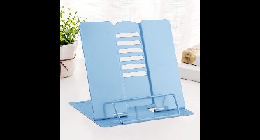 Lichte en Verstelbare Boekstandaard voor Kookboeken en Tablets - Hellblauw