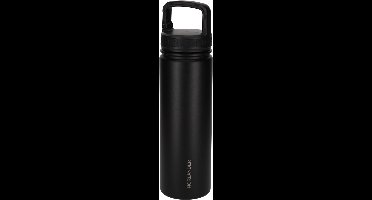 Norländer Thermofles Hamar 700 Ml - Rvs Dubbelwandige Drinkfles met Draaghengsel en Karabijnhaak - Zwart