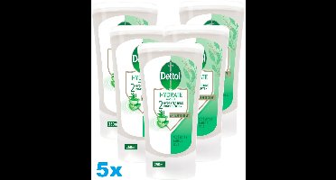 Dettol Handzeep Navulling Hydrate Aloe Vera & Bamboe – 5 x 250 ml – Antibacterieel & Hydraterend