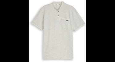 Tom Tailor - Poloshirt met borstzak - Maat M - gardenia white ottoman