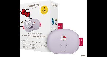 GESKE x Hello Kitty | SmartAppGuided™ Sonic Warm & Cool Mask | 8 in 1 | Beauty LED-gezichtsmasker | Roodlichttherapie | Warmte | Koeling | Betere gezichtsverzorging | Gezichtsmassager