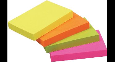 Centrum sticknotes neon 24 x 80 zelfklevende memoblokken 76x51mm.