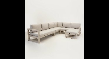 Vita Grosso hoekbank 4 delig groot links antracietmet hockers