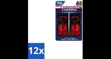 BSI – Muizenval – Rood Extra Slagkracht – Duopack - Voordeelverpakking - 12 stuks