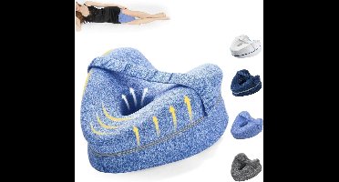 Beenkussen - Kniekussen voor zijslapers - Correctiekussen voor zijslapers - Beenkussens om mee te slapen - Kniekussen om mee te slapen, verlicht pijn in benen, rug en knieën (wit)