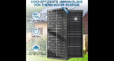Zonnepaneel – Solar Paneel – Zonnecel – Zonne-energie Paneel – 100W Monokristallijn – Hoge Efficiëntie – Dubbelzijdig Gehard Glas