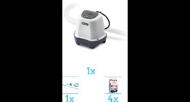 Intex QS200 zoutwatersysteem - Zwembaden tot 8.327 liter inclusief Zwembadzout (4 stuks) - Schoonmaakset