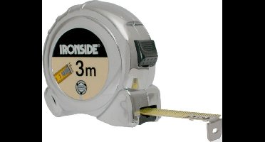 Ironside Rolbandmaat chroom economy 3 meter x 16mm