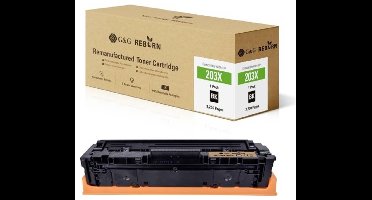 G&G Toner vervangt HP 203X Compatibel Zwart 3200 bladzijden Reborn remanufactured 21265