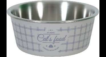 Voerbak Kat ZOLUX - Roze, Anti-Slip, Ruitjes-Design - 400ml, Ø 12.5cm