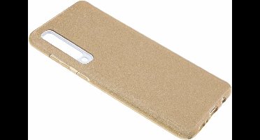 Ntech Hoesje Geschikt Voor Samsung Galaxy A70/A70s Glitter TPU Back Cover Hoesje - Goud