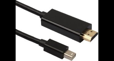 Mini DisplayPort 1.1 naar HDMI 1.3 kabel (Full HD 1080p) / zwart - 1,8 meter
