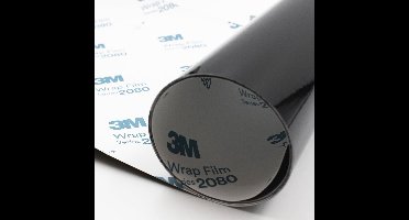 Zelfklevende Autofolie 152 cm x 35 cm voor Autowrapping - Zwart met Luchtkanalen