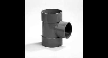 Dyka Verloop T-stuk 3x lijmmof 90° PVC keurmerk BRL52100 125 x 75mm