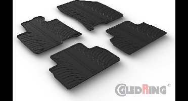Gledring Rubbermatten passend voor Hyundai Santa Fe IV 11/2018- (T Profil 4- delig + montageclips)