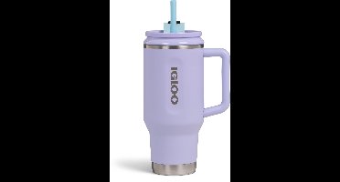 IGLOO - Flip ‘n’ Sip - Drinkbeker met rietje - Lila - 0,946L - Thermosfles - RVS - Drinkbeker voor School