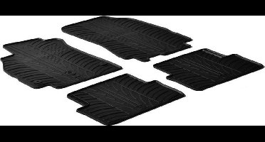 Gledring Rubbermatten passend voor Renault Megane station 2009- / Fluence 2009-2010 (T profiel 4-delig + montageclips)