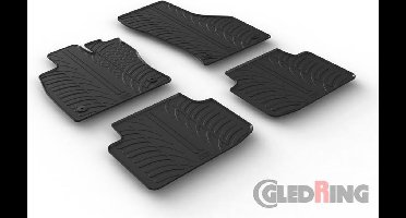 Gledring Rubbermatten passend voor Volkswagen Passat 3G Sedan/Variant 2014-(T profiel 4-delig + montageclips)