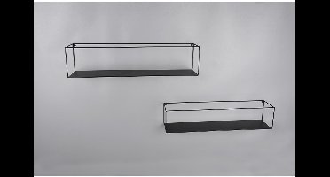 Wandrek - Wandplanken - Torna Asil - 2-delig - Zwart - Metaal