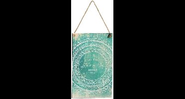 Riverdale Tekstbord Circle aqua 38cm