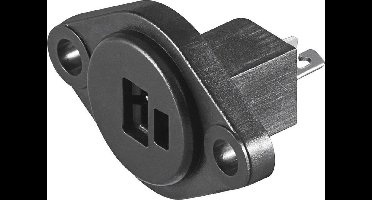 2-pins DIN inbouw luidspreker connector (v) / paneel montage