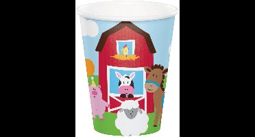 Witbaard Feestbekers Boerderij 266 Ml Karton 8 Stuks