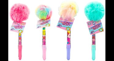 Twisk Cutie Crew pen kristal fluffy - kleurrijke balpennen display 12 stuks.