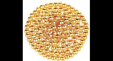 400 Stuks - Goudkleurige kralen 4mm met gat 1,4mm - DIY sieraden maken voor kettingen en armbandjes - Gouden kralen