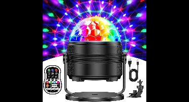 Discolamp Kinderen - Discobal - Feestverlichting met Afstandsbediening - Zwart