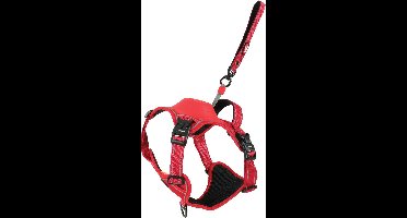 ZOLUX Easyride Rood Hondentuigje met Automatische Lijn - Maat M