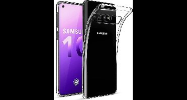 Ntech Hoesje Geschikt Voor Samsung Galaxy S10+ Plus Transparant TPU Back hoesje